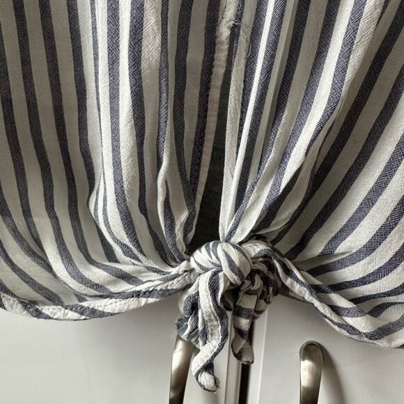 William Rast Size Small Sweater and Blouse Combo, Tie Detail, Crew Neck, Striped - Picture 6 of 10